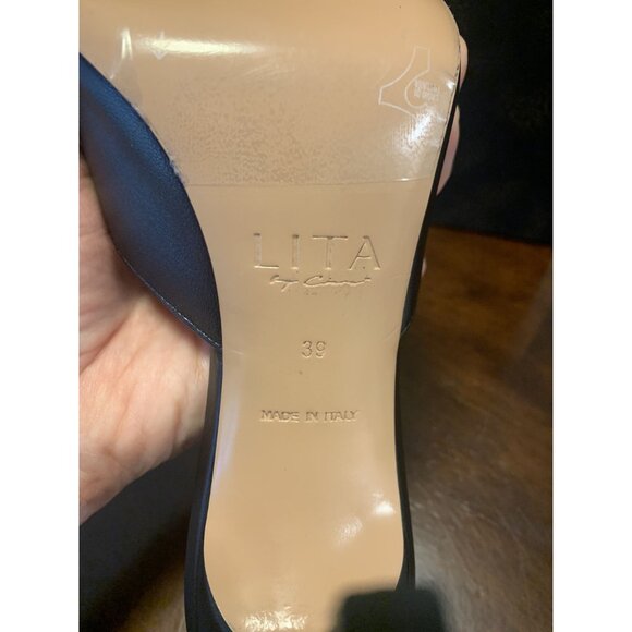 NIB Lita By Ciara / Revolve Solid Square Toe Slid Heels Size 8.5 - Picture 8 of 10